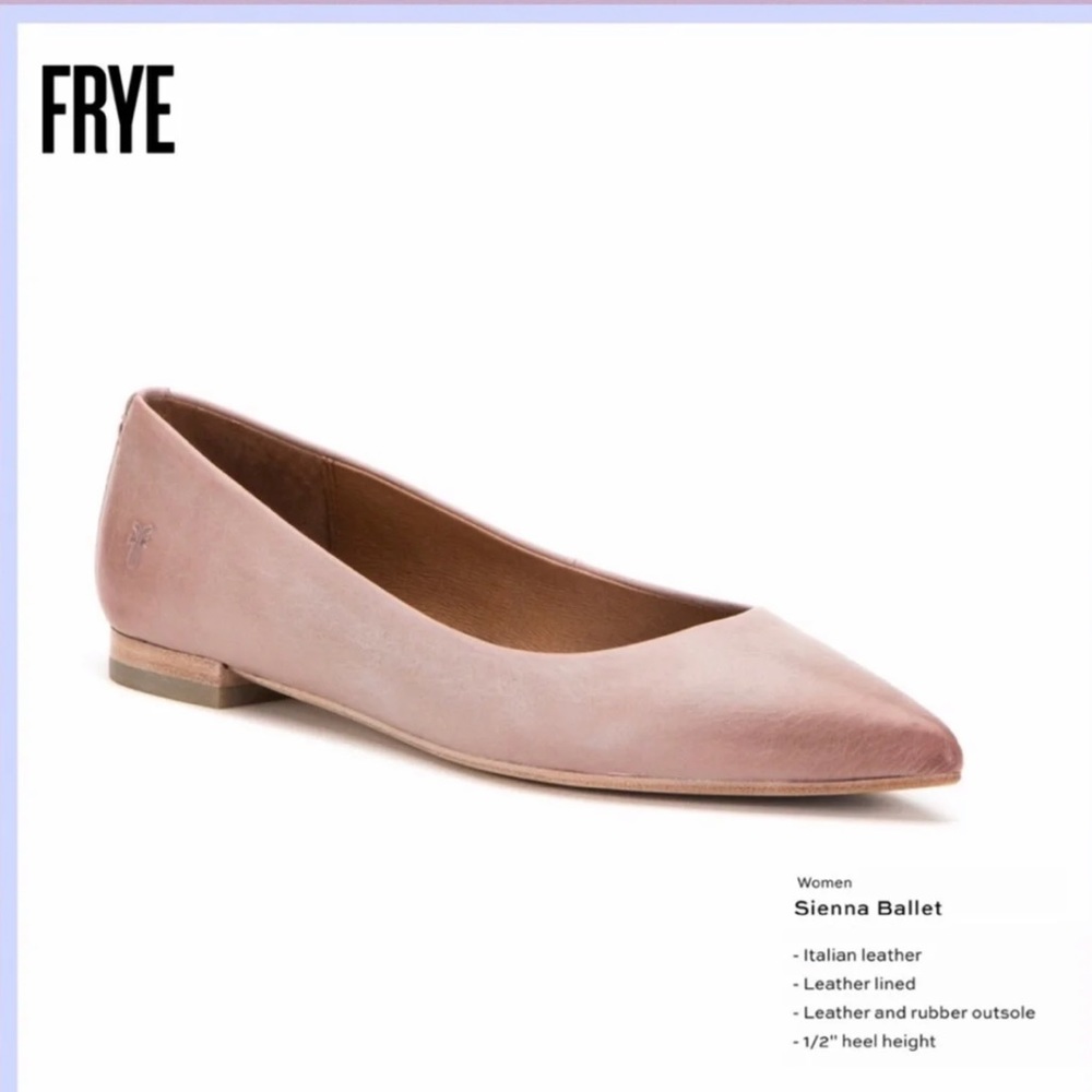 *NWT* FRYE ‘Sienna’ pointed leather flat in sz 6.5